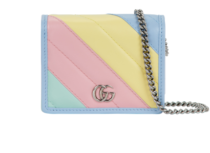 GG Marmont Card Case Wallet With Chain, front view